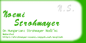 noemi strohmayer business card